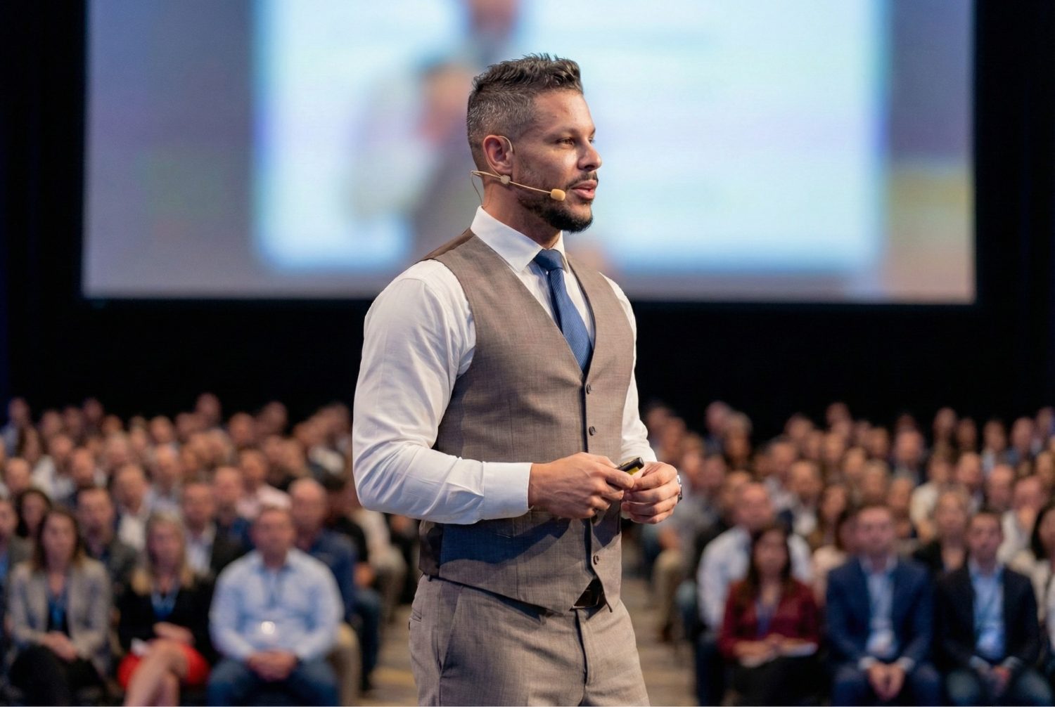 Andrew on stage